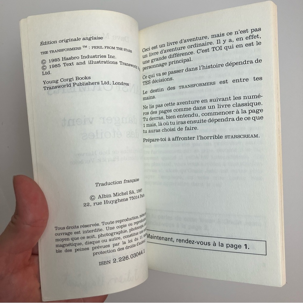 80s Vintage Transformers French Book Livre Jeu Vous êtes le héro 1980s Francais - Picture 5 of 7